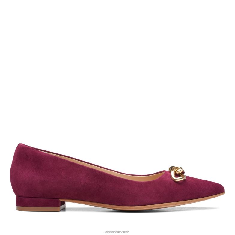 Laina 15 Trim Clarks Merlot Suede 840403021 Women Clarks Merlot Suede