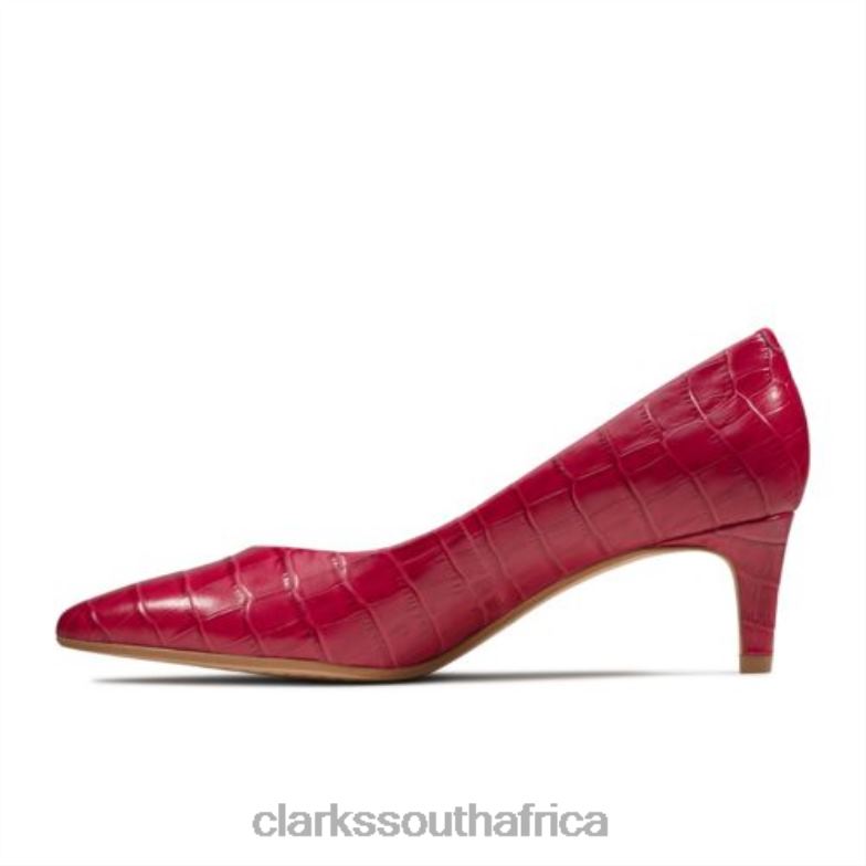 Laina 55 Court Clarks Fuchsia Croc 840404023 Women Clarks Fuchsia Croc