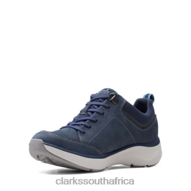 Navy Combi Clarks Wave 20 Lace 840403891 Women Clarks Navy Combi