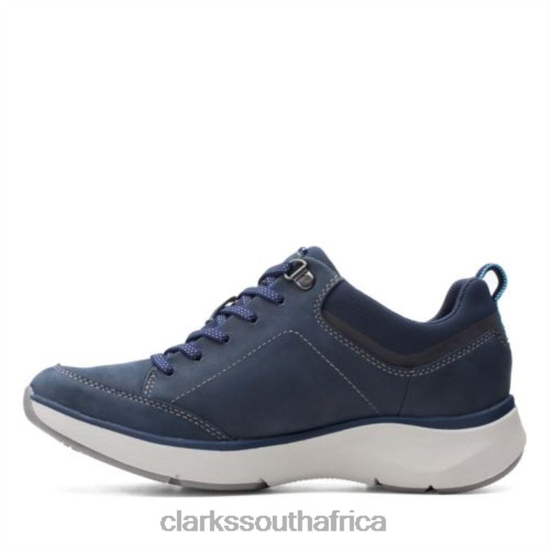 Navy Combi Clarks Wave 20 Lace 840403891 Women Clarks Navy Combi