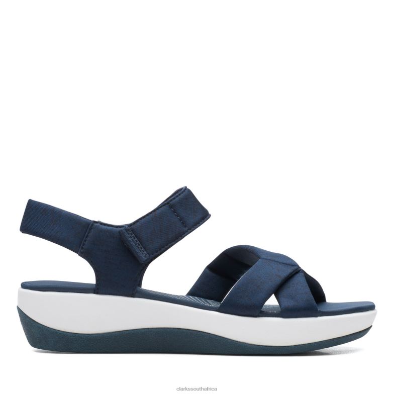 Navy Textile Clarks Arla Gracie 840403384 Women Clarks Navy Textile