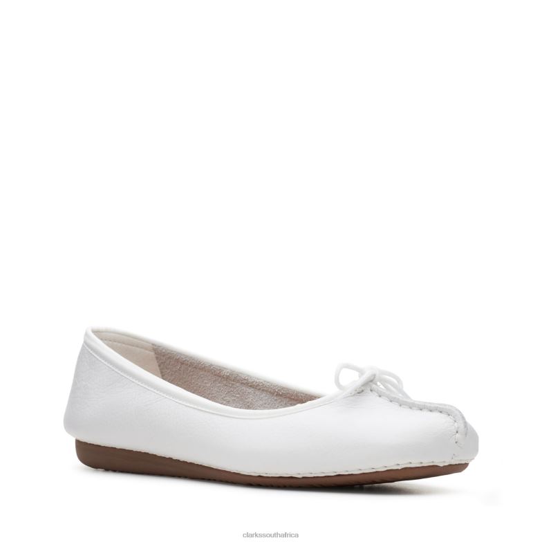 White Leather Freckle Ice Clarks 840403180 Women Clarks White Leather