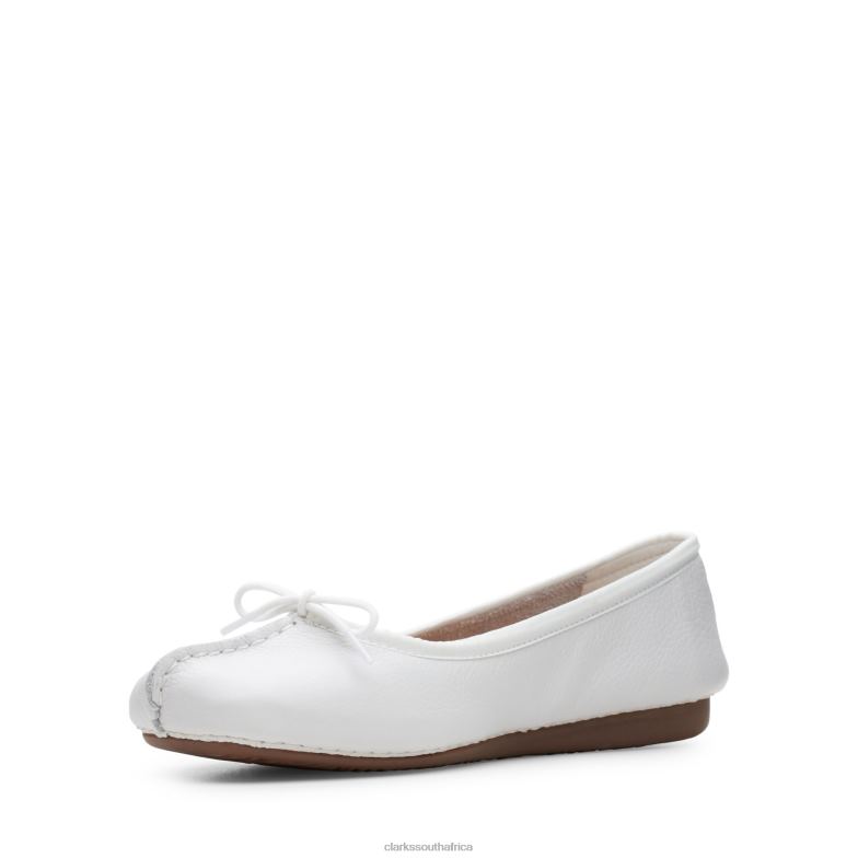 White Leather Freckle Ice Clarks 840403180 Women Clarks White Leather