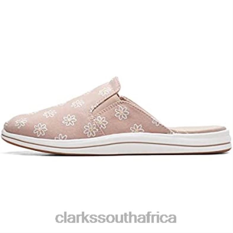 Women's Breeze Shore Mule Taupe Combi Canvas Clarks 840402030 Women Clarks Taupe Combi Canvas