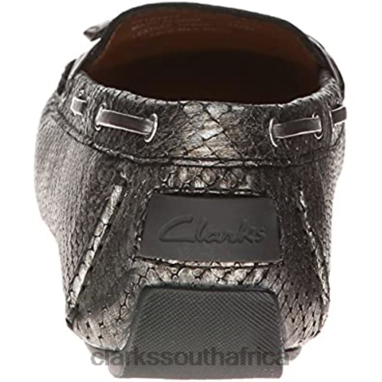 Women's Dunbar Racer Clarks Pewter Metallic Leather 840402629 Women Clarks Pewter Metallic Leather