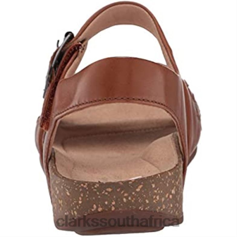 Women's Un Perri Way Dark Tan Leather 8 M Clarks 840402143 Women Clarks