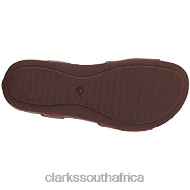 Women's Un Perri Way Dark Tan Leather 8 M Clarks 840402143 Women Clarks