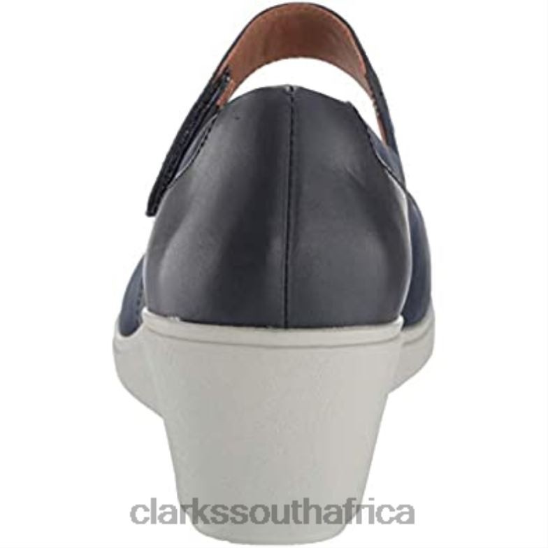 Women's Un Tallara Ivy Platform Clarks Navy Nubuck Leather Combi 84040565 Women Clarks Navy Nubuck Leather Combi