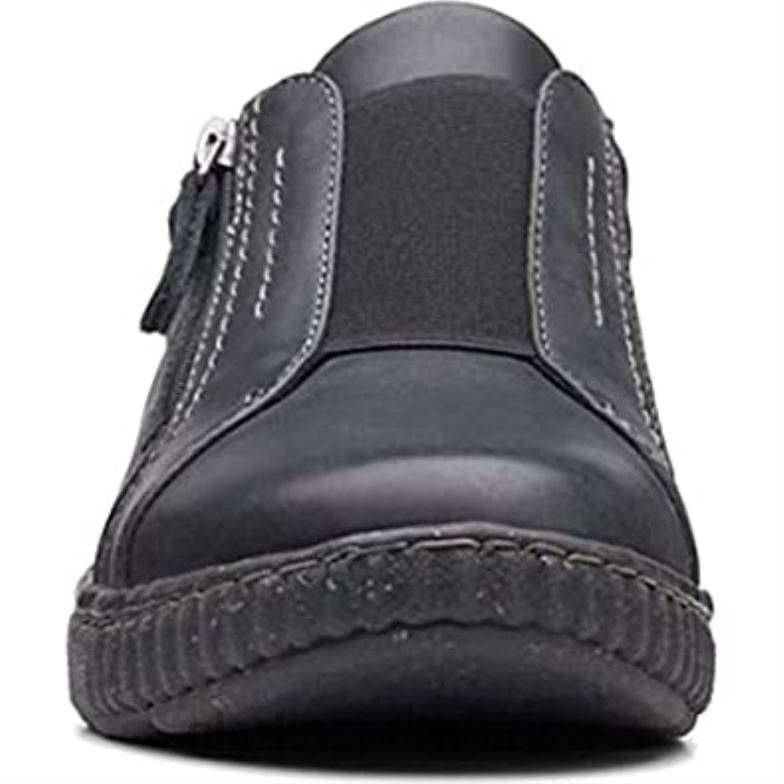 Black Leather Clarks Women's Caroline Cove Oxford 84040107 Women Clarks Black Leather