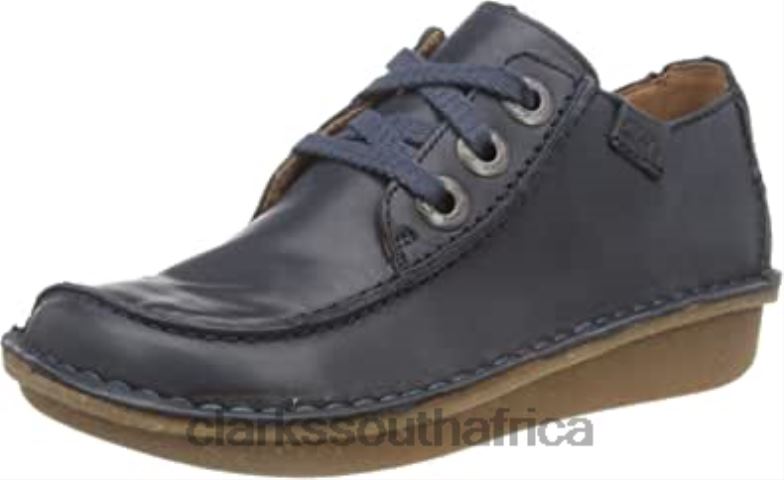 Navy Leather Clarks Women's Fun Ny Dream Oxford 84040520 Women Clarks