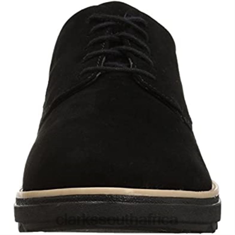Women's Sharon Noel Oxford Black Nubuck Clarks 840401214 Women Clarks