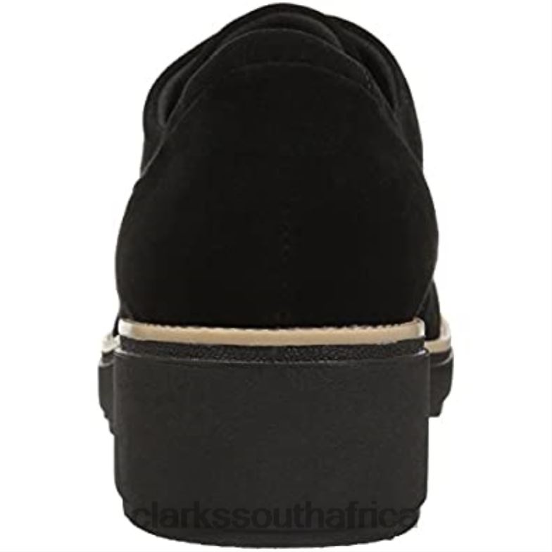 Women's Sharon Noel Oxford Black Nubuck Clarks 840401214 Women Clarks