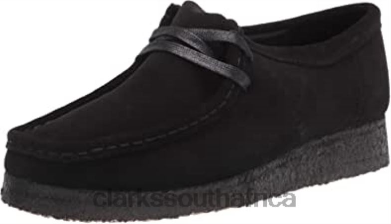 Women's Wallabee Oxford Clarks Black Suede 840402119 Women Clarks Black Suede