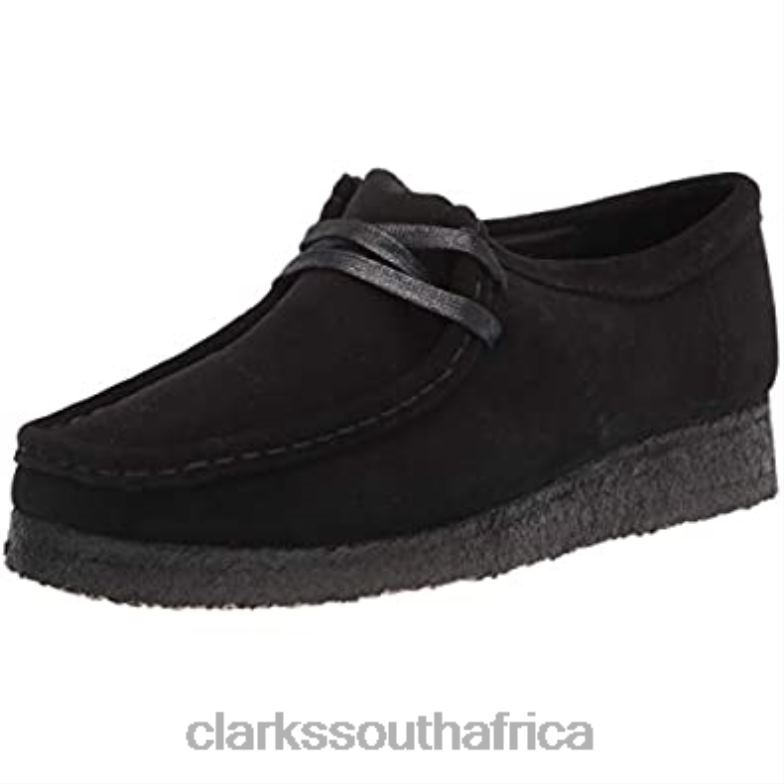 Women's Wallabee Oxford Clarks Black Suede 840402119 Women Clarks Black Suede