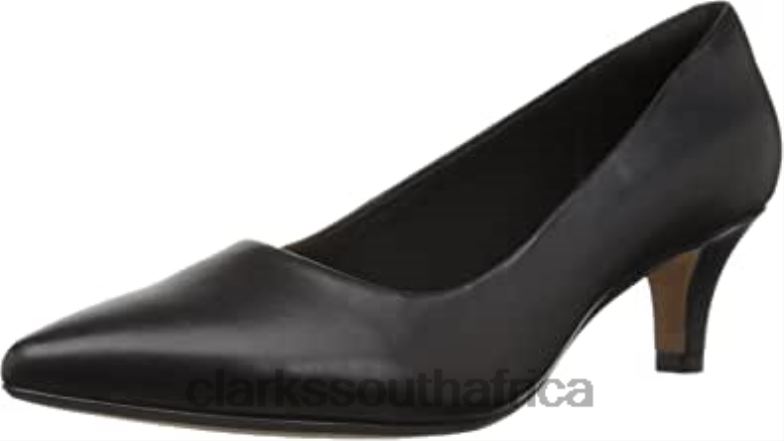 Black Leather Clarks Women's Linvale Jerica Pump 840401400 Women Clarks Black Leather