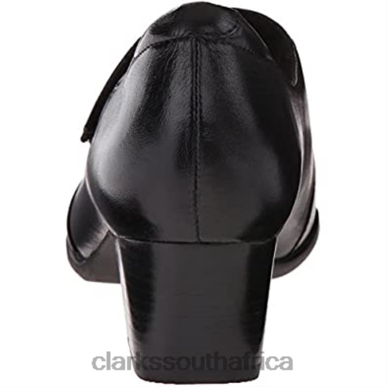 Black Leather Clarks Women's Rosalyn Wren Dress Pump 840402312 Women Clarks Black Leather