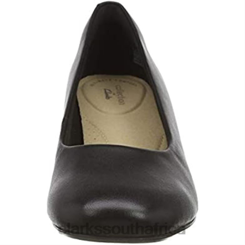 Black Leather Women's Marilyn Leah Pump Clarks 84040572 Women Clarks Black Leather