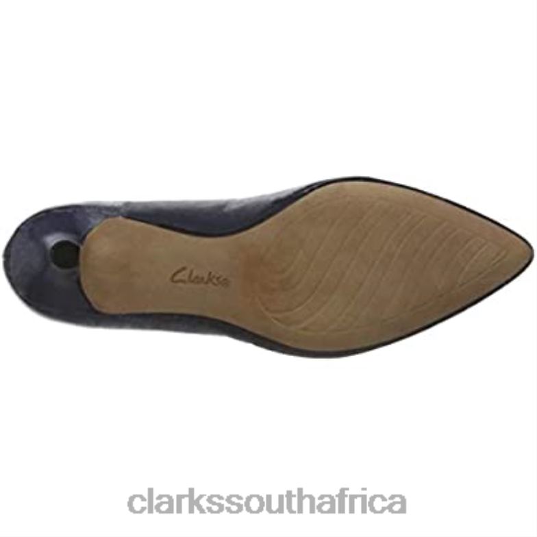 Blue Navy Leather Women's Linvale Jerica Pump Clarks 84040388 Women Clarks Blue Navy Leather