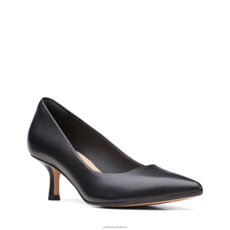 Clarks Black Leather Violet 55 Rae 840403057 Women Clarks Black Leather