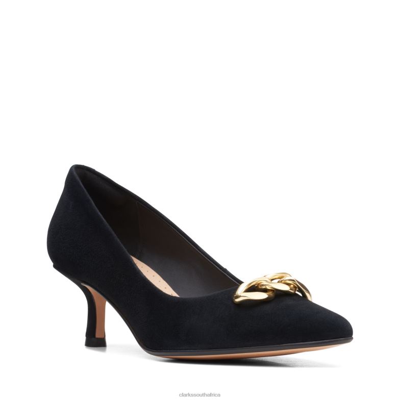 Clarks Black Sde Violet 55 Trim 840403073 Women Clarks Black Sde