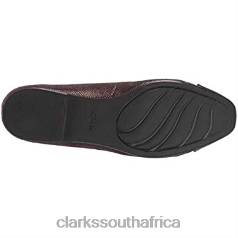 Clarks Burgundy Suede Print Synthetic Women's Juliet Petra Pump 840401945 Women Clarks Burgundy Suede Print Synthetic