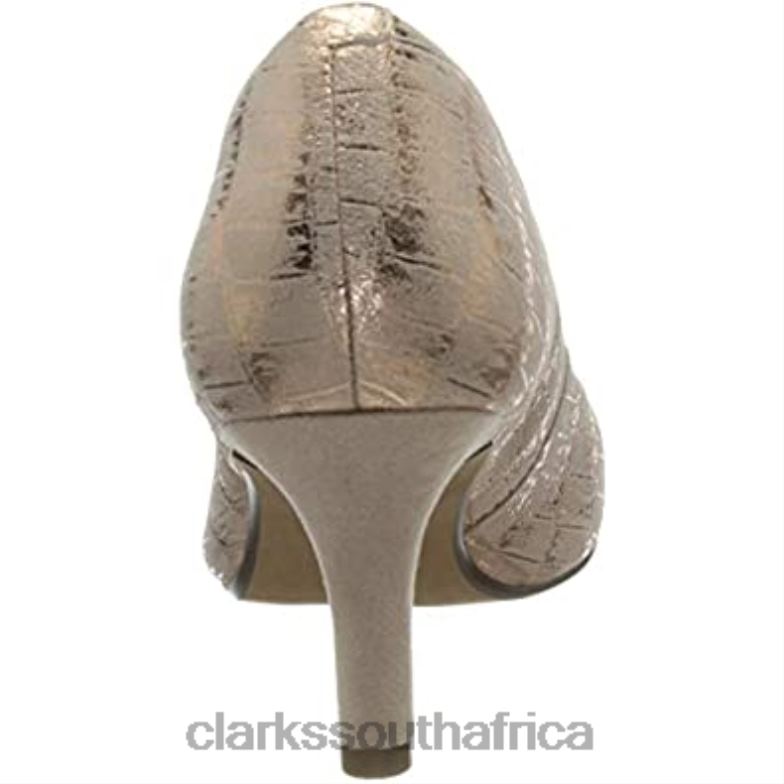 Clarks Dusty Rose Interest Leather Women's Illeana Tulip Pump 840401809 Women Clarks Dusty Rose Interest Leather