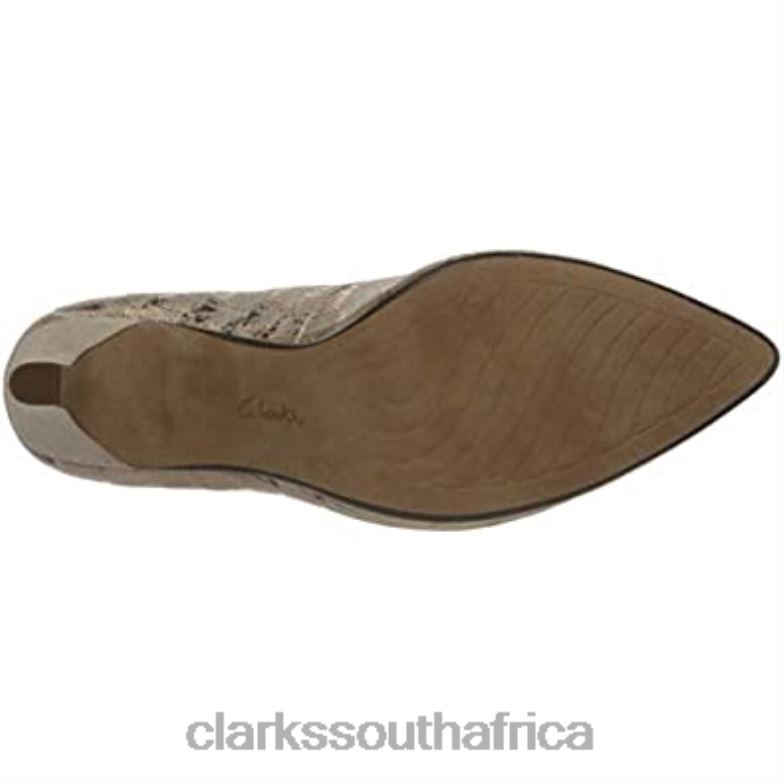 Clarks Dusty Rose Interest Leather Women's Illeana Tulip Pump 840401809 Women Clarks Dusty Rose Interest Leather