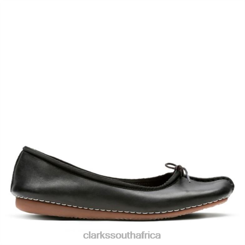 Clarks Freckle Ice Black Leather Black Leather 840405114 Women Clarks Black Leather