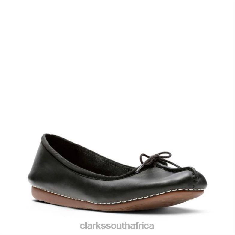 Clarks Freckle Ice Black Leather Black Leather 840405114 Women Clarks Black Leather