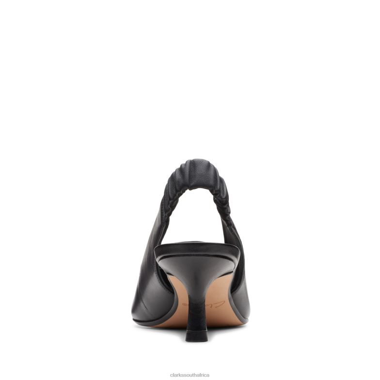 Clarks Violet 55 Sling Black Leather 840403386 Women Clarks Black Leather