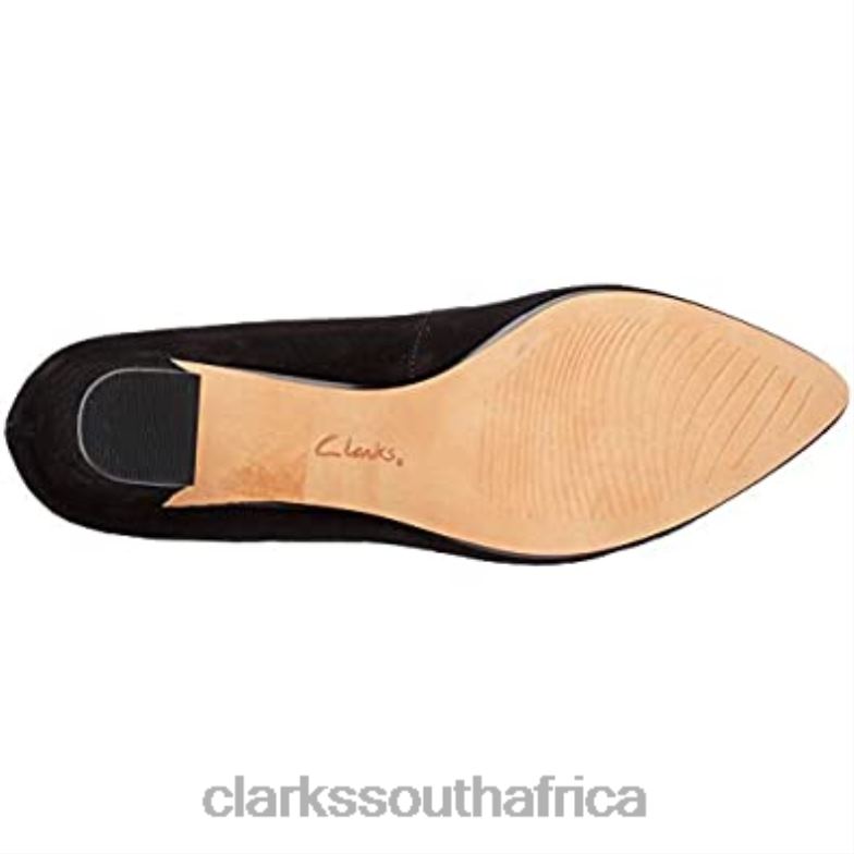 Clarks Women's Aubrie Sun Pump Black 84040322 Women Clarks Black Suede