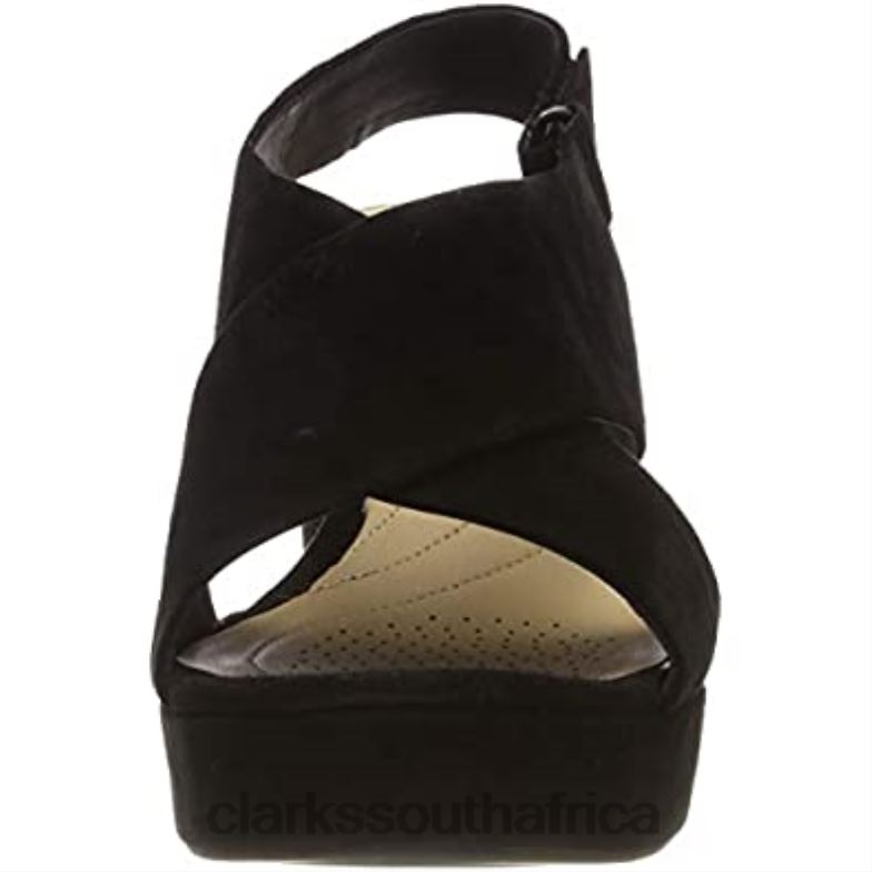 Black Clarks Women's Ankle Strap Sandals 840402027 Women Clarks