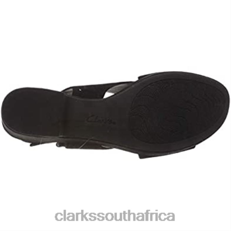 Black Clarks Women's Ankle Strap Sandals 840402027 Women Clarks