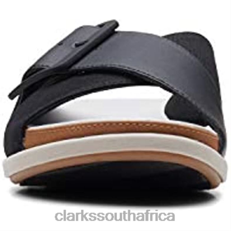 Black Synthetic Clarks Women's Eliza April Slide Sandal 840401859 Women Clarks Black Synthetic