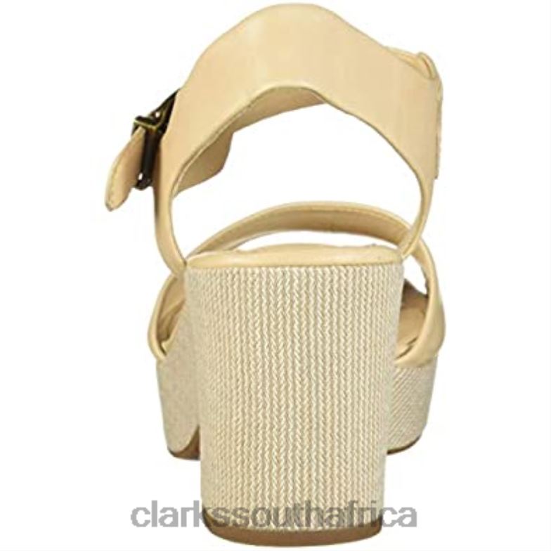 Blush Leather Women's Maritsa Janna Wedge Sandal Clarks 840402380 Women Clarks Blush Leather