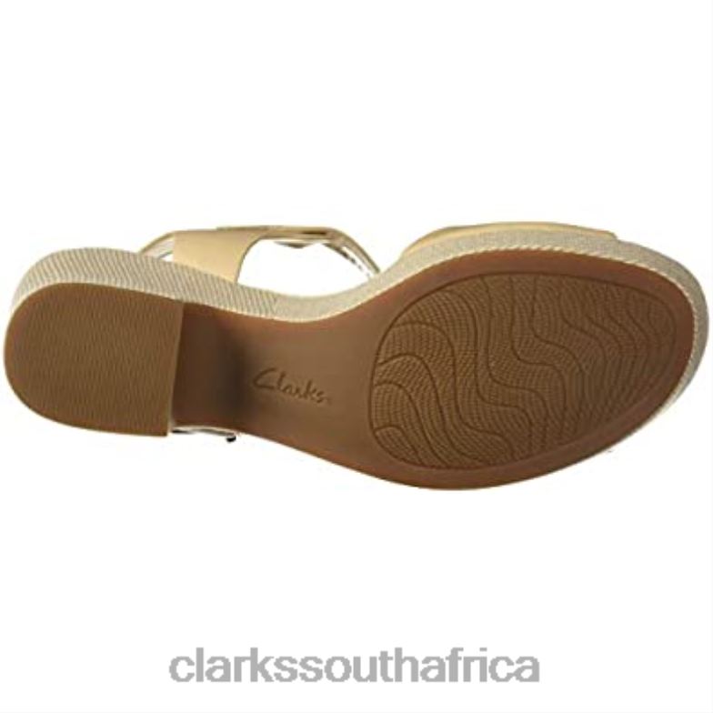 Blush Leather Women's Maritsa Janna Wedge Sandal Clarks 840402380 Women Clarks Blush Leather