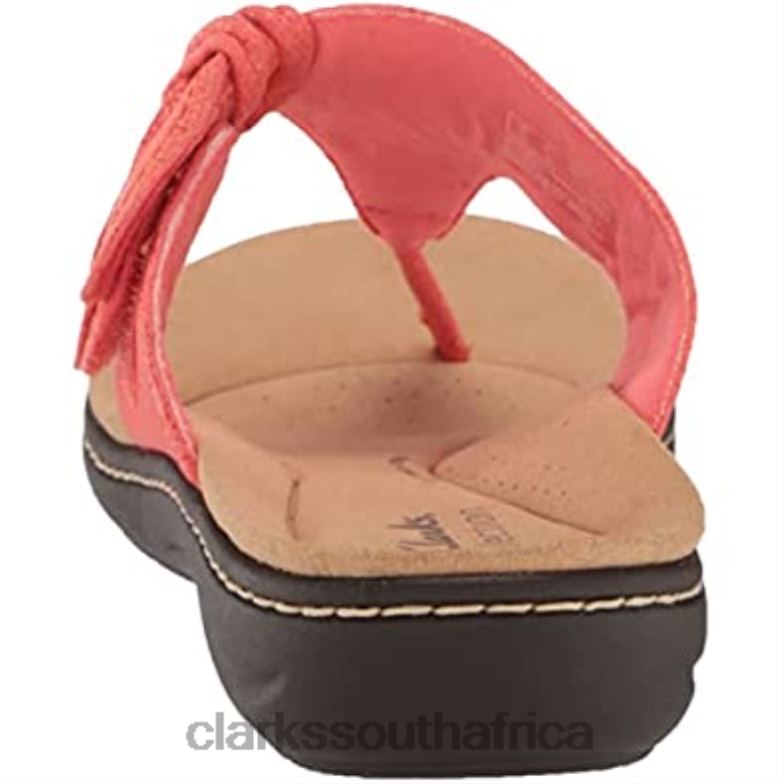 Bright Coral Textile Clarks Women's Laurieann Rae Flat Sandal 84040779 Women Clarks