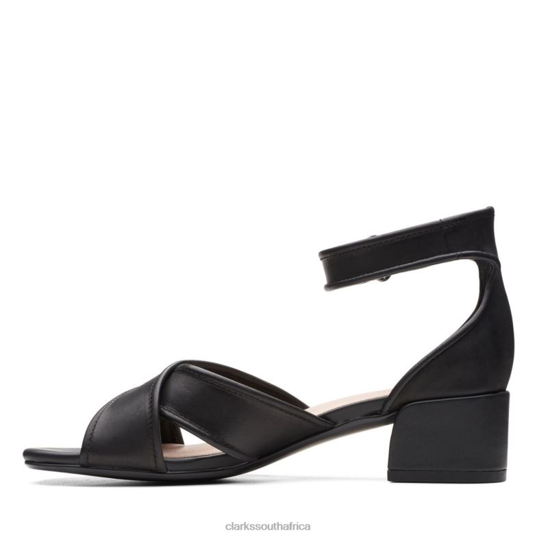 Caroleigh Rise Clarks Black Leather 840403239 Women Clarks Black Leather