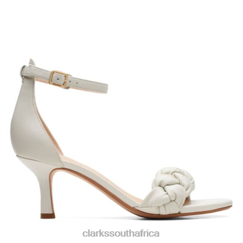 Clarks Amali Sandal White Leather White Leather 840405250 Women Clarks White Leather