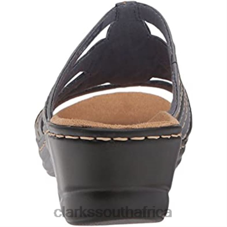 Clarks Blue Grey Leather Women's Lexi Myrtle Sandal 840402425 Women Clarks Blue Grey Leather