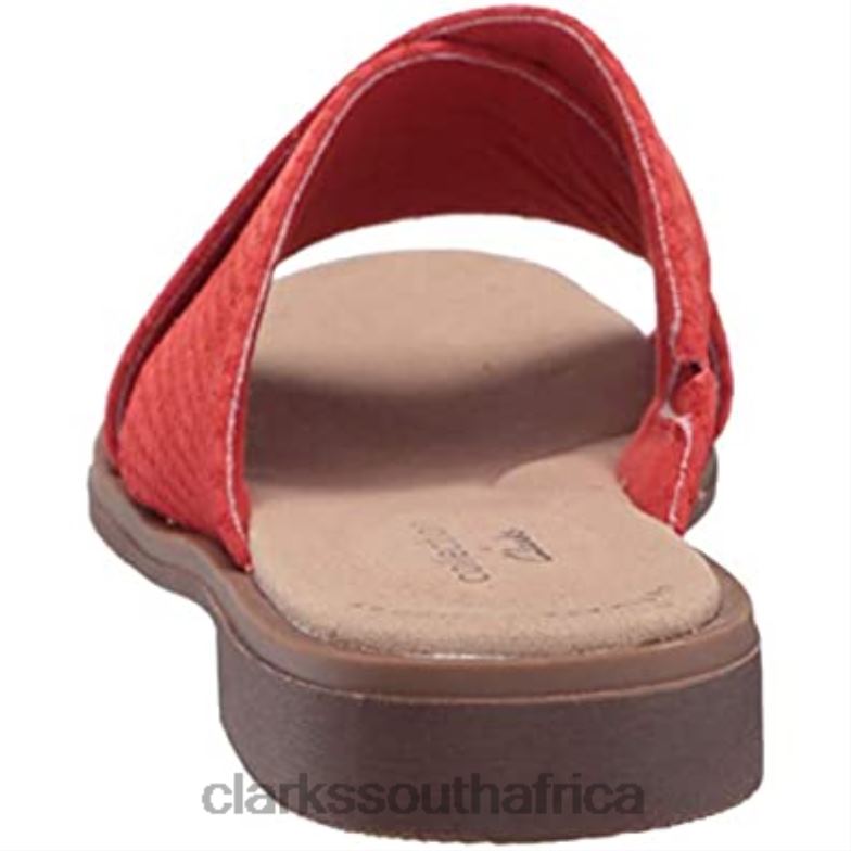 Clarks Red Interest Suede Women's Declan Ivy Sandal 84040745 Women Clarks Red Interest Suede