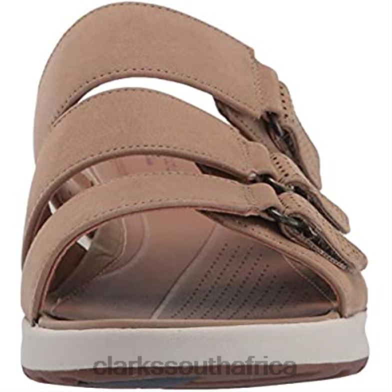 Clarks Sand Nubuck Women's Un Adorn Lane Sandal 840402281 Women Clarks Sand Nubuck