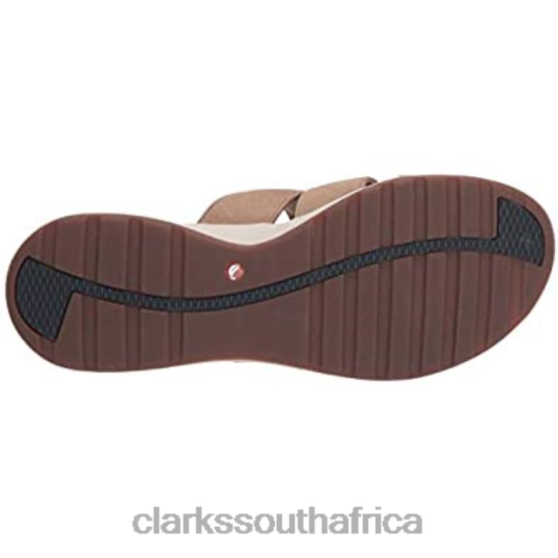 Clarks Sand Nubuck Women's Un Adorn Lane Sandal 840402281 Women Clarks Sand Nubuck