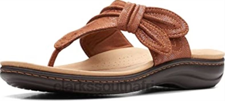 Clarks Tan Textile Women's Laurieann Rae Flat Sandal 840402721 Women Clarks