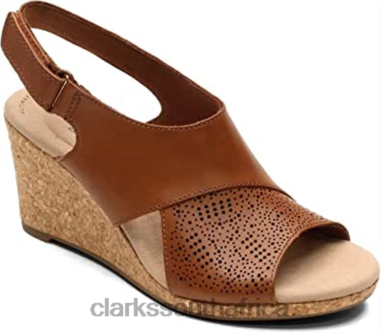 Clarks Women's Lafley Joy Sandal Brown 10.5 M 840401450 Women Clarks