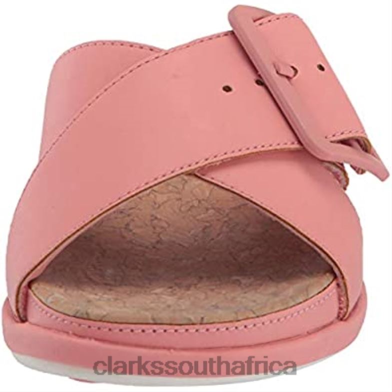 Clarks Women's Step June Shell Sandal Coral Synthetic 84040674 Women Clarks Coral Synthetic