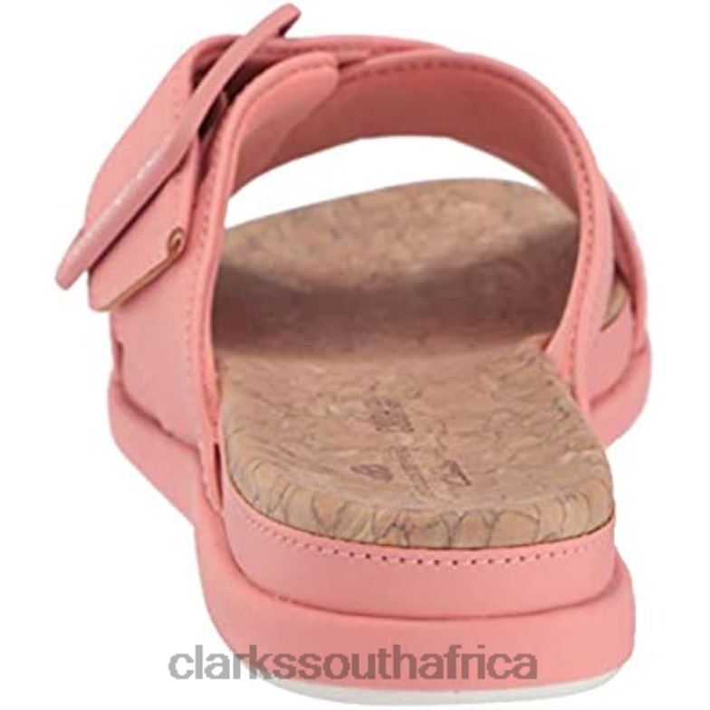Clarks Women's Step June Shell Sandal Coral Synthetic 84040674 Women Clarks Coral Synthetic