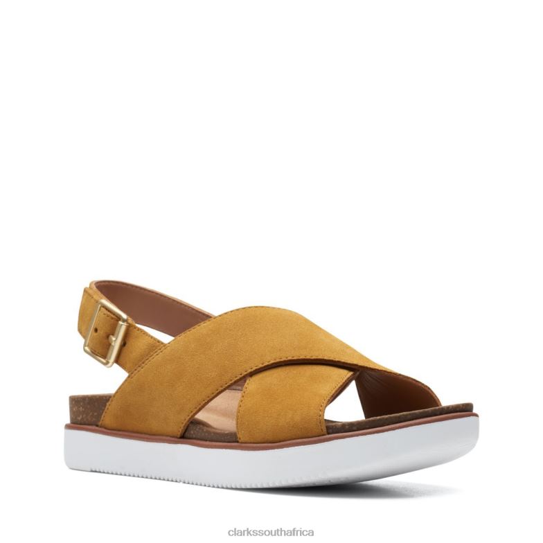 Ochre Clarks Elayne Cross 840403427 Women Clarks Ochre