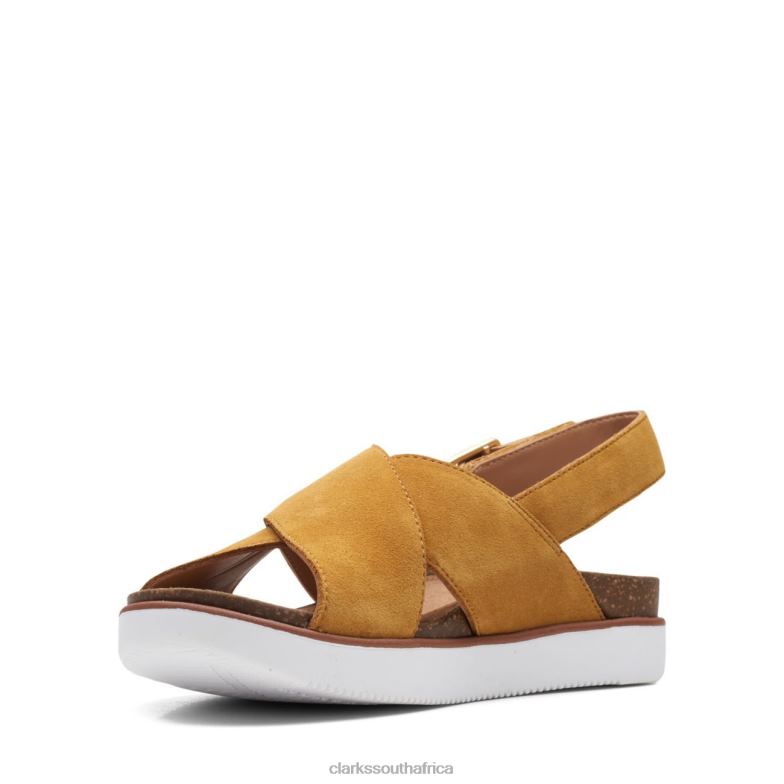 Ochre Clarks Elayne Cross 840403427 Women Clarks Ochre