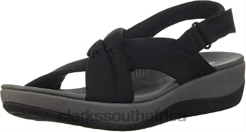 Women's Arla Belle Sandal Clarks Black Textile 840401301 Women Clarks Black Textile